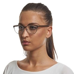 New Tom Ford Frames Brown Gold Brown Metal Semi-Cat-eye Eyeglasses TF5420 049 54